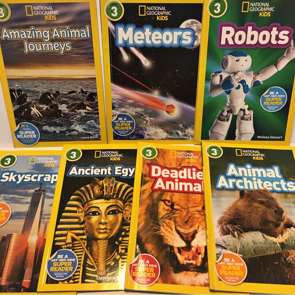 National Geographic Book Lot of 7  Level 3
